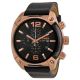 Diesel Men's Overflow DZ4297 Black Leather Quartz Fashion Watch